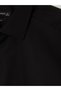 Peak New Season Black Slim Fit Gabardine Men's Shirt - 7