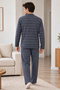100% Cotton Transitional Long Sleeve Men's Pajama Set - Father's Day Series - 5