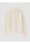 Peak New Season Ecru Wool Blend Women's Knit Cardigan - 2