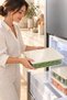 Set of 3 Freezer Storage Containers - Clear Refrigerator Organizer with Lids - 2.8 Liters - 2