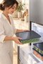 Set of 3 Freezer Storage Containers - Clear Refrigerator Organizer with Lids - 2.8 Liters - 2
