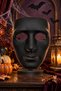 Halloween Black Anonymous Men's Face Mask—Paintable—Halloween Party and Costume Accessory - 4