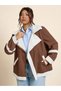 Fur coat, brown - 5