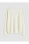 Peak New Season Ecru Wool Blend Women's Knit Sweater - 3