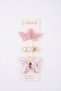 Pink Butterfly-Themed 3-Piece Buckled Hair Accessory Set for Girls