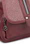 Women's Convertible Backpack and Shoulder Bag - Burgundy Victoria - 3