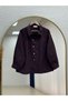Elora Front with Yoke Detail, Snap-Fastened Cupra Jacket - NA939 Plum - 2