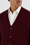 Men’s, V-neck, Button-front, with knitted details, Regular Fit, Knit Cardigan - 4