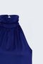 Turtleneck Blouse - Cobalt Blue - 3