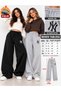2-Piece NY-Printed Women's Winter (Black and Gray) sweatpants - 4