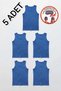 5-Pack 100% Cotton Jersey Classic Men's Tank Tops - Gingham Pattern, Comes with a Free Unisex Band