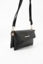 VX-1451 Women's Multi-Compartment Crisscross Straps Shoulder Bag with Flap, BLACK - 3