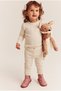 Unisex Cotton Ribbed Knit 2-Piece Top and Bottom Set for Ages 1–3