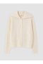 Peak New Season Ecru Wool Blend Women's Knit Cardigan