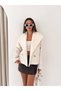 Premium Trend Button-Front Fox-Print Fabric Shawl Collar Jacket - 4