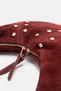 Vesta Women's Shoulder Bag, Genuine Suede Leather, TERRACOTTA - 6