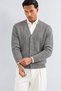 Men’s, V-neck, Button-front, with knitted details, Regular Fit, Knit Cardigan - 4