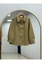 Elora Front, Snap-Fastened Cupra Jacket - NA939 Olive Green - 2