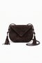 KNOX Brown Suede Genuine Leather Women's Crossbody Bag