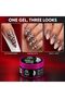 Global Fashion Aurora Sparkle Builder Gel for Nails 15g, Holographic Glitter Nail Extension Gel with Sparkling Flakes, UV LED Gel for Nail Art, Overlays & Strengthening, HEMA & TPO Free, 08 - 7