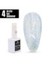 Disco Yuki Crystal Diamond Glow Top Coat, UV/LED Gel Polish, Long-Lasting No Wipe Glitter Finish, Chip-Resistant, 15ml Nail Shine for Natural & Acrylic Nails (4: Arctic Ice Shimmer, 15ml) - 2