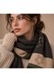FLR-5039 Premium Soft Wool Shawl with Charcoal Grey Floral Pattern | Eos Collective - 4