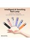 GLOBAL FASHION Mini UV LED Ai Nail Lamp for Gel Nails, Cordless Handheld Flash Cure Light, 800mAh Rechargeable USB-C, 30/60s Timer, Smart Sensor, Magnetic Gooseneck Stand - 8
