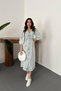 Women's Snow-White, Machine-Washable, Puffed-Sleeve Cotton Denim Dress - 2