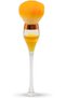 Vegan Nail Dust Brush - Wine Glass Shape - Effortless Dust Removal for Acrylics, Glitters & Dips | Soft Bristles | Cruelty-Free Manicure Tool | Easy to Clean | Yellow