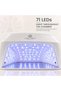 Global Fashion UV LED Nail Lamp for Gel Nails, 71 LED Nail Dryer for Gel Polish with Smart Motion Sensor, 10/30/60/120s Timer, Padded Hand Rest & Removable Base, GFL-L2 Pro - 2
