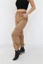 Women's Camel Elastic-Waist Parachute Pants - 5