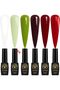 Black Elite Gel Nail Polish Set Bold Harvest, 6 x 8ml - Soak Off UV LED Gel Polish Kit, Long-Lasting High Gloss Colours for Salon and Home Manicure