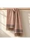 FLR-5038 Premium Soft Wool Shawl with Powder Gray Striped Detail | Eos Kolektif - 2