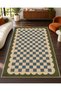 ETA Woven Rug with Wavy Border and Plaid Pattern eta4459 - 2