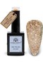 Black Elite Gel Nail Polish 128 French Oak Glitter (Champagne Beige), 15ml - Soak Off UV LED Gel Polish, Long-Lasting High Gloss Colour for Salon and Home Manicure