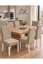 Set of 6 Stretch Fabric Leaf-Patterned Chair Covers - Stretchy and Washable Chair Covers