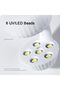 Global Fashion 2-in-1 UV/LED Nail Dryer Lamp - 12W, Mushroom Design, Fast Curing in 30 sec, Travel-Friendly, USB Powered, Lightweight & Gentle on Skin, Easy To Use - White