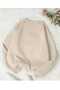 Unisex beige crew neck sweatshirt - 2
