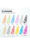 Global Fashion Ocean Wave Blooming Liquid 12ml, Bubble & Lace Nail Art, 12 - 6