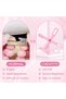 5-in-1 Multi-Functional Cat Eye Nail Magnet Tool - Strong Magnetic Power with T-Shape, Round, Square, Splice & Flower Heads to Create 3D Cat Eye, Cross, Halo and Flower Effects for Gel Polish (Pink) - 3