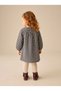 Girls' Cotton-Blend Knit Checked Dress, Black - 2