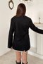 Women's Striped Paneled Suede Jacket with Black Lining and Trim - 5