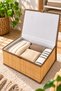 3-Piece Bamboo Organizer Set—Large Storage Box with Lid, Multi-Purpose Organizer Basket - 4