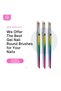 Nail Art Brush Kit with Oval Brush for UV Gel - Create Stunning Nail Art Designs at Home (3 Pcs, Multicolors) - 6