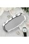 Global Fashion Premium Metal Multi-Purpose Tray (1Pc) | Korean Style Desktop Organizer for Jewelry, Cosmetics, Candy, Cake, Home Decor | (Silver Tray) - 5