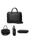 Leather Business Laptop/Messenger Bag, Fits 15.6 Inches Laptop, Light Weight and Slim Design, Colour: Black - 3