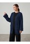 Women's Double-Layered, Sleeve-Pocketed, Oversized-Fit Knit Cardigan