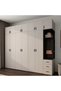 Bedside Headboard Shelf, Simple and Modern, Mini Size, with a Pair of Simple Nightstands and Wooden Storage Cabinets - 2