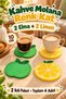 Set of 4 Apple and Lemon-Patterned Coasters, 10 cm, for Coffee and Tea Cups—Colorful Tableware Accessories - 5