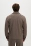 Straight Slim Fit Shirt Collar Jacket with Hidden Buttons and Jogger Pants Suit, Brown - 17172.26K - 4